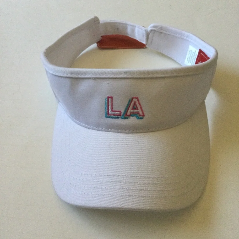 AMERICAN NEEDLE LA VISOR WHITE OS ADJUSTABLE NWT